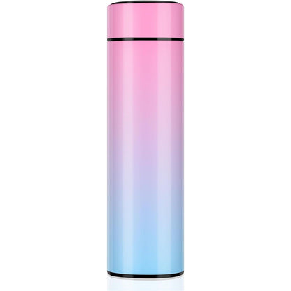 Smart Flask 500 ml – Bouteille d'eau isotherme en acier inoxydable avec écran tactile LED et affichage de la température, étanche et parfaite pour les voyages, la salle de sport, la maison et le bureau. (Dégradé) – P002