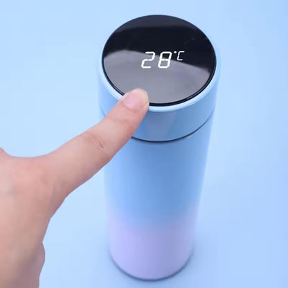 Smart Flask 500 ml – Bouteille d'eau isotherme en acier inoxydable avec écran tactile LED et affichage de la température, étanche et parfaite pour les voyages, la salle de sport, la maison et le bureau. (Dégradé) – P002