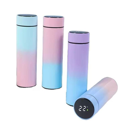 Smart Flask 500ml - Stainless Steel, Vacuum Insulated Water Bottle with LED Touch Screen Temperature Display, Leakproof & Perfect for Travel, Gym, Home, and Office. (Gradient) - P002